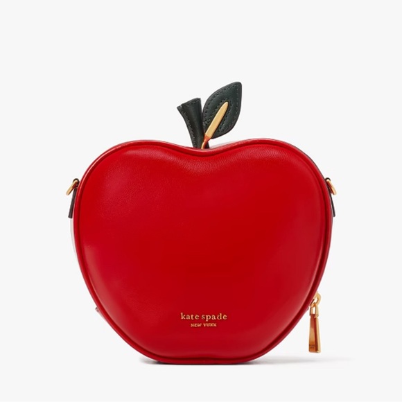 Kate Spade NWT Big Apple Embellished 3d Crossbody Red Beaded Novelty Apple Purse - Picture 7 of 14